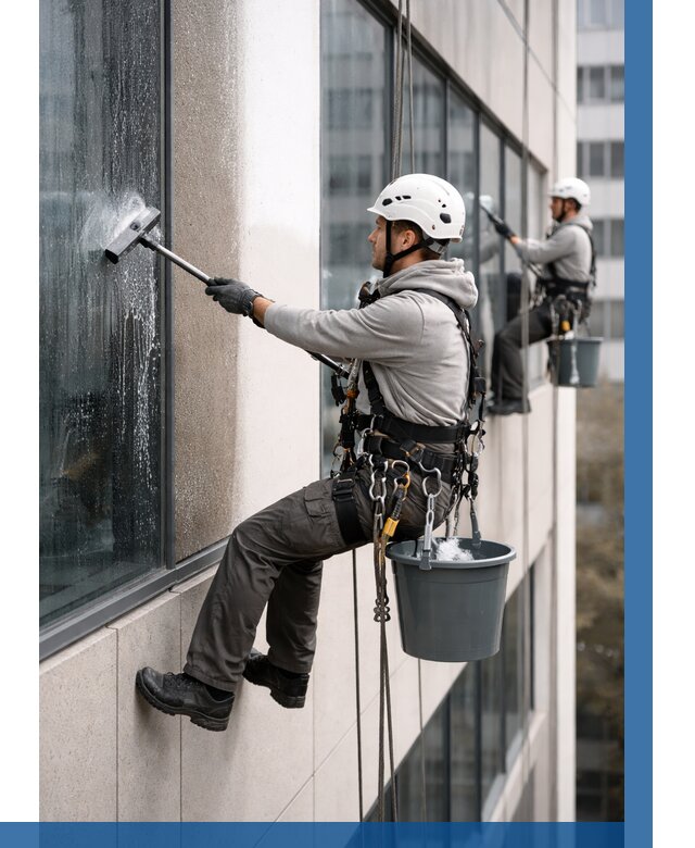 Мойка фасадов зданий в Соликамске под ключ от 361 р. | ВЫСОТНИК-Слк