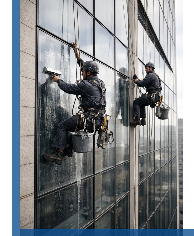 Профессиональная мойка стеклянных фасадов зданий в Соликамске