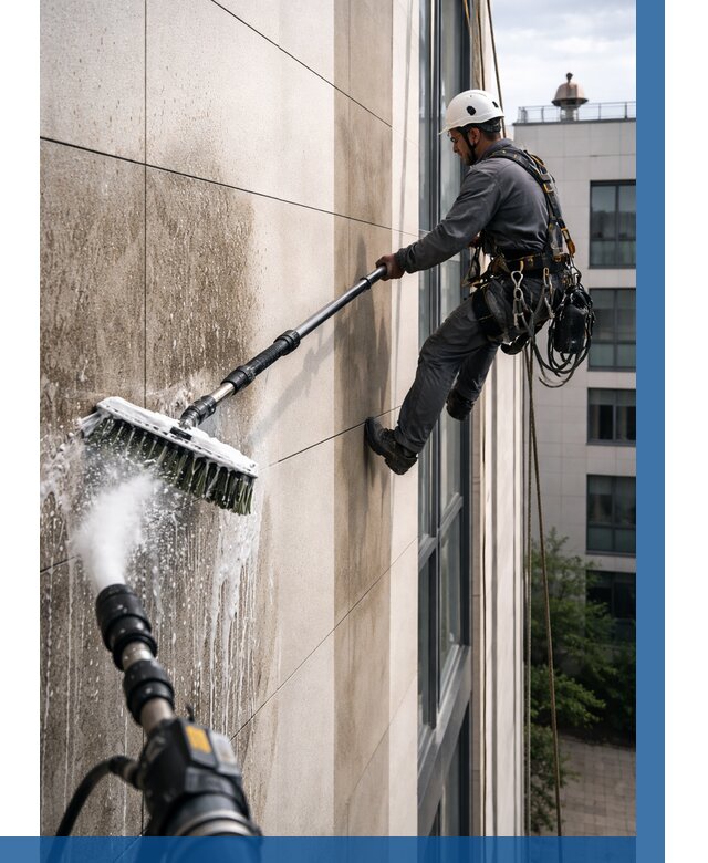 Мойка фасада из керамогранита в Соликамске от 309 р. | ВЫСОТНИК-Слк