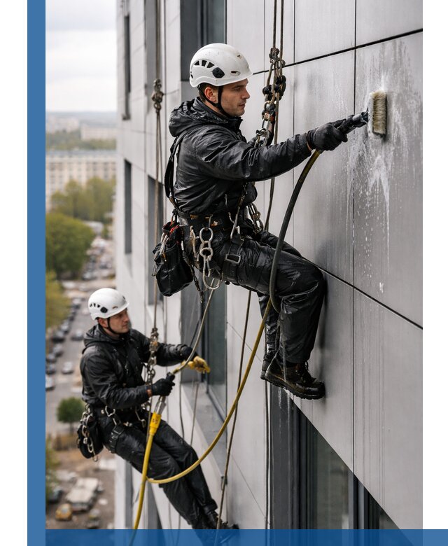Профессиональная мойка фасада из композита в Соликамске