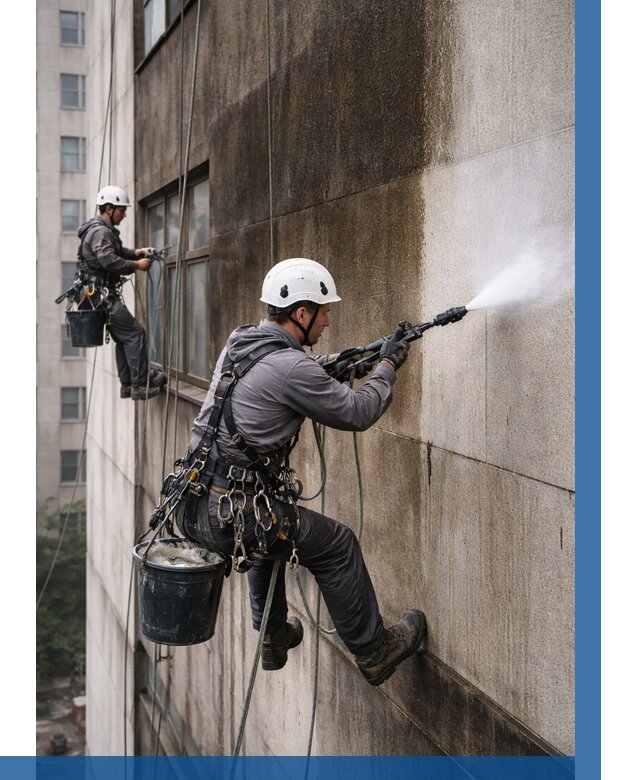 Очистка фасада от копоти в Соликамске от 258 р. | ВЫСОТНИК-Слк