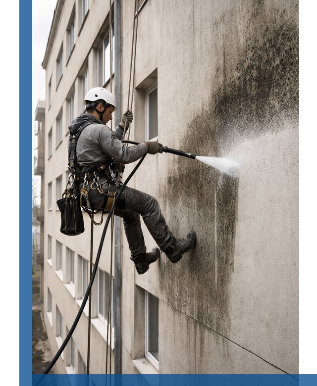 Профессиональная очистка фасадов от плесени в Соликамске