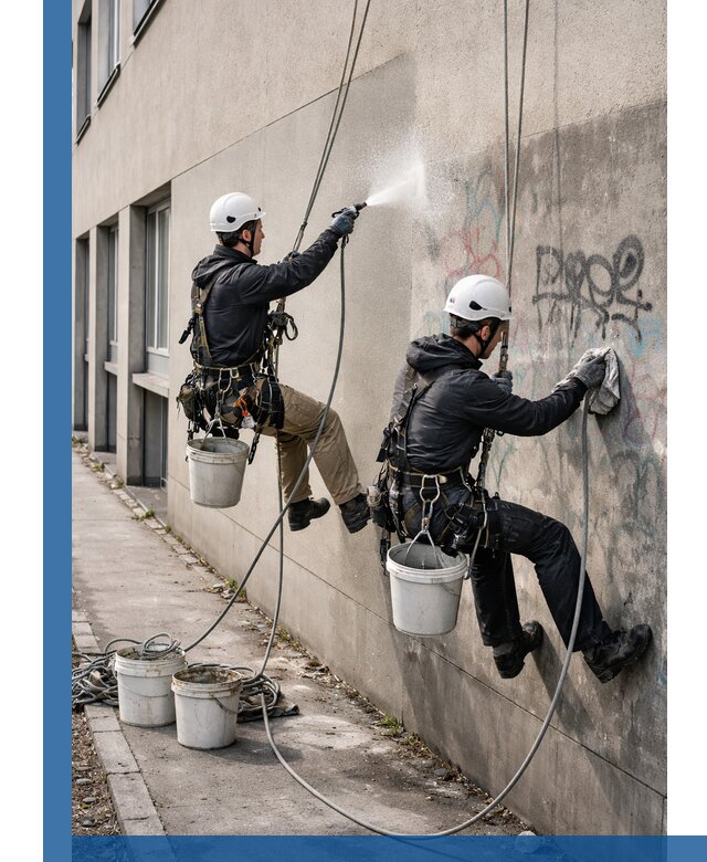 Антиграффити покрытие фасада с защитой от надписей в Соликамске