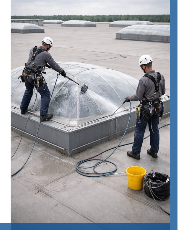 Мойка зенитных фонарей в Соликамске, заказать от 4637 р. | ВЫСОТНИК-Слк