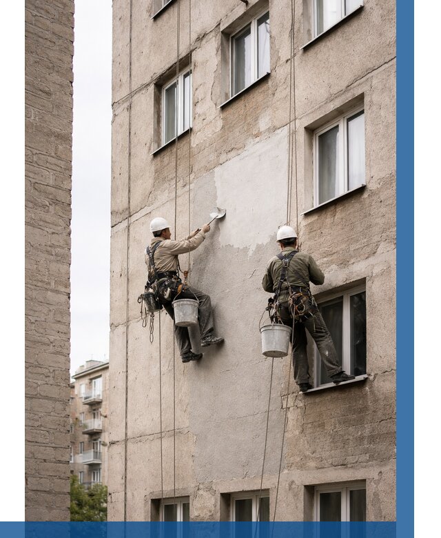 Косметический ремонт фасада в Соликамске от 1134 р. | ВЫСОТНИК-Слк