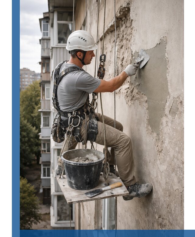 Восстановление фасадной штукатурки в Соликамске с гарантией качества