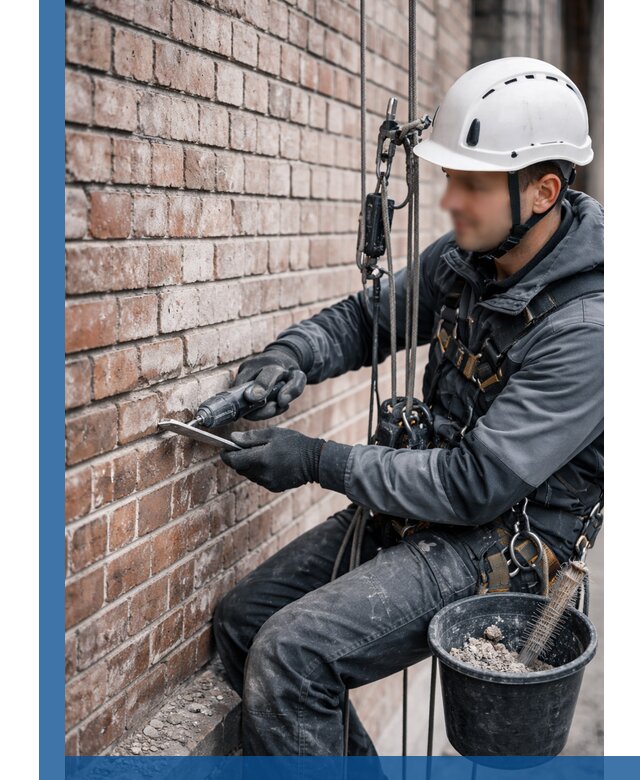 Расшивка кирпичных швов фасадов и стен, ремонт в Соликамске