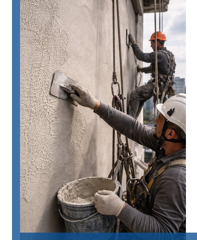 Декоративная штукатурка фасада с утеплением и защитой в Соликамске