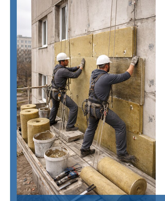 Утепление фасада минватой в Соликамске под ключ с гарантией