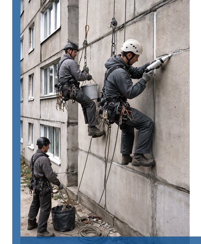 Герметизация межпанельных швов в Соликамске с гарантией герметичности