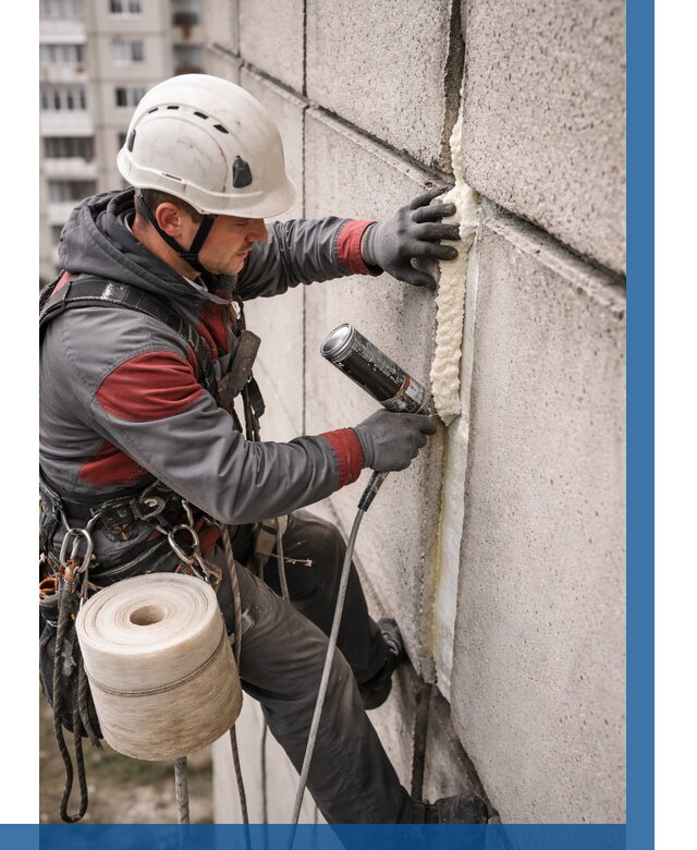 Утепление межпанельных швов в Соликамске от 721 р. | ВЫСОТНИК-Слк