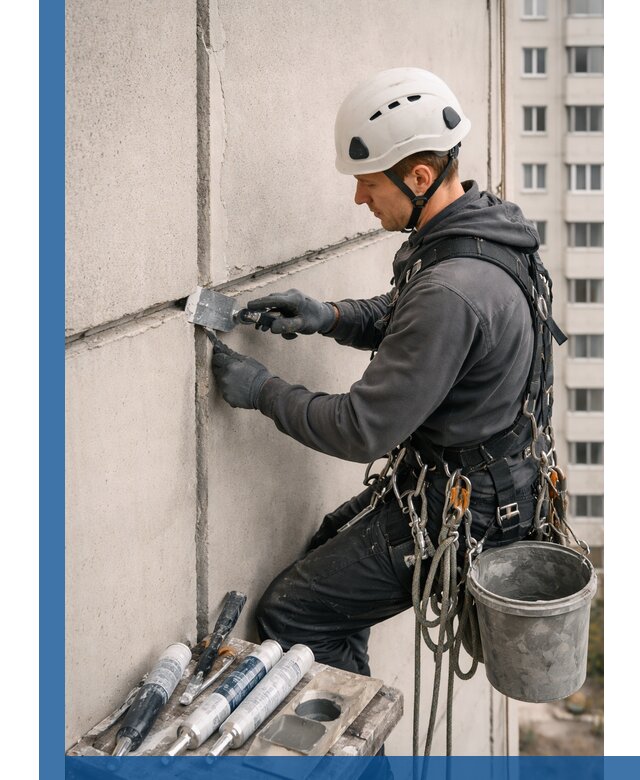 Ремонт межпанельных швов в Соликамске герметизация и восстановление