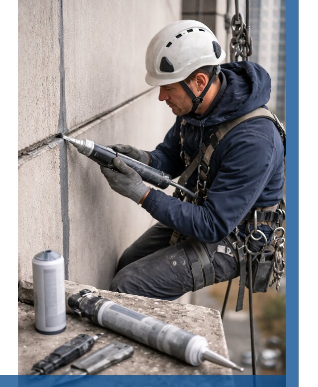 Вторичная герметизация швов в Соликамске от 464 р. | ВЫСОТНИК-Слк