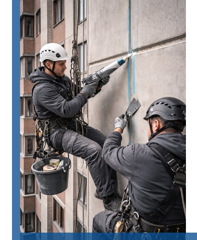 Вторичная герметизация швов фасада и кровли в Соликамске