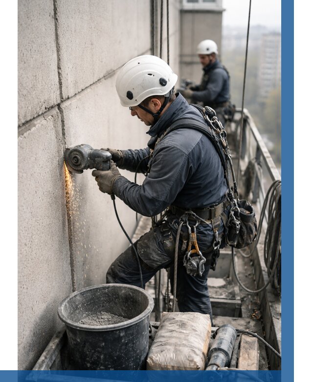 Штробление межпанельных швов в Соликамске от 1237 р. | ВЫСОТНИК-Слк