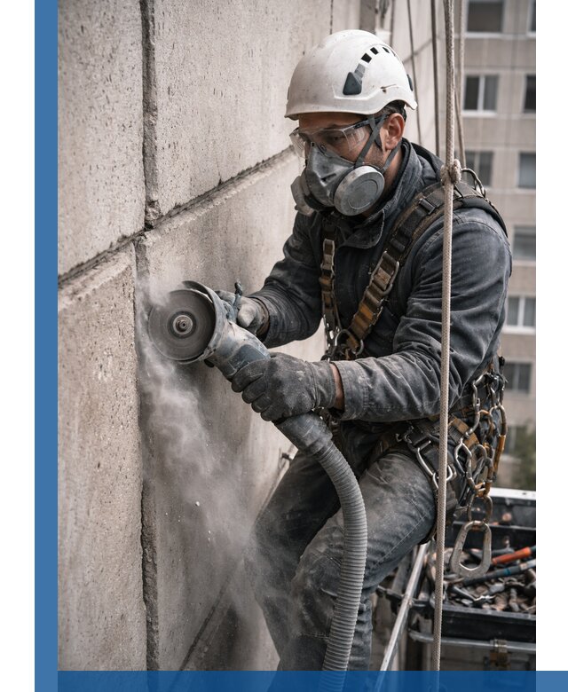 Штробление межпанельных швов в Соликамске качественно и быстро