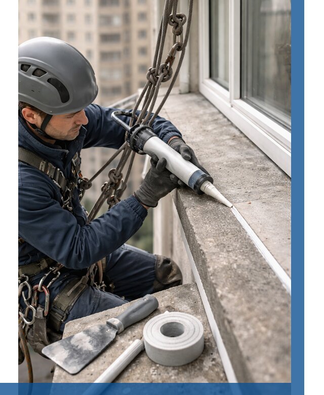 Герметизация балконного козырька в Соликамске от 4637 р. | ВЫСОТНИК-Слк