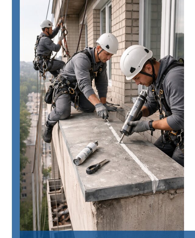 Герметизация балконного козырька в Соликамске профессионально