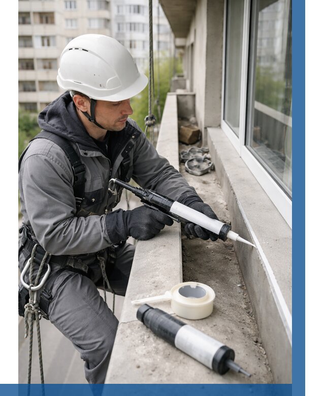 Герметизация швов лоджии в Соликамске от 4637 р. | ВЫСОТНИК-Слк