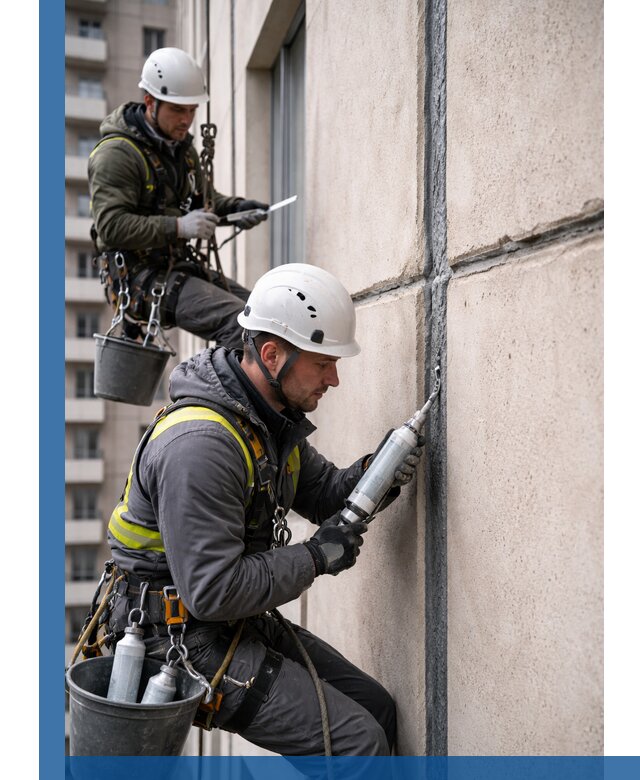 Герметизация деформационных швов фасада в Соликамске качественно