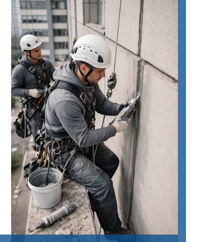 Ремонт деформационных швов здания в Соликамске от 1031 р. | ВЫСОТНИК-Слк