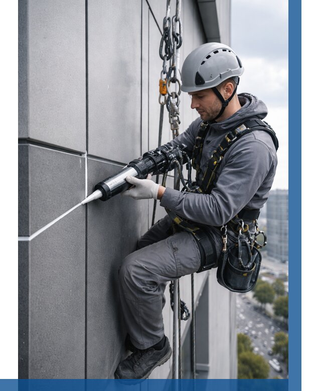 Герметизация стыков фасадных панелей в Соликамске от 6698 р.| ВЫСОТНИК-Слк