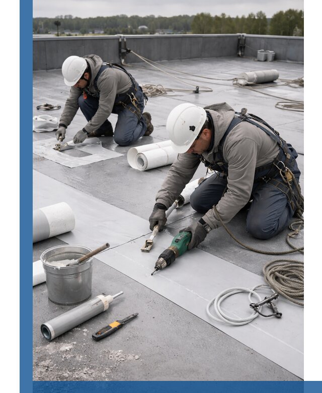 Ремонт мембранной кровли в Соликамске качественно и с гарантией