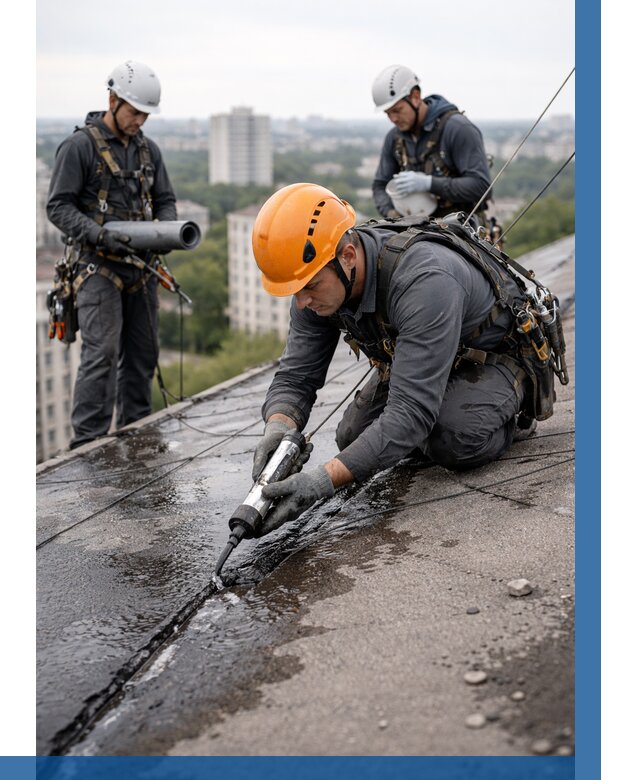 Устранение протечек кровли в Соликамске от 12366 р. | ВЫСОТНИК-Слк