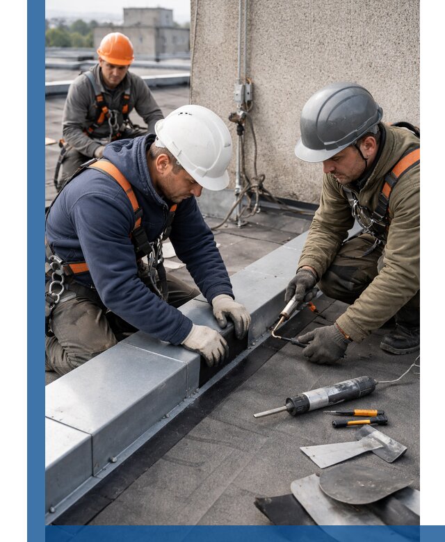 Ремонт кровельных примыканий в Соликамске профессионально