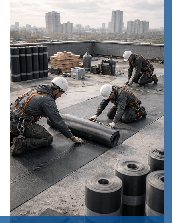 Монтаж мягкой кровли под ключ в Соликамске от 464 р. | ВЫСОТНИК-Слк