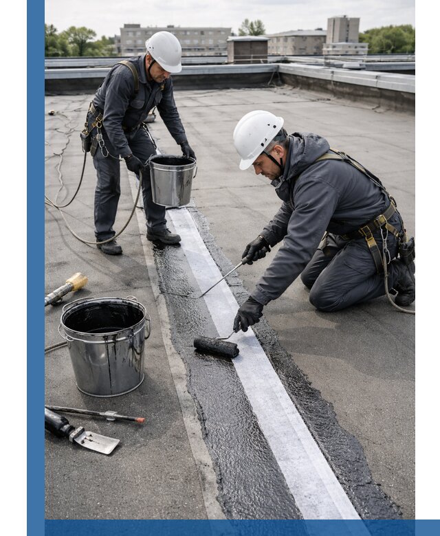 Гидроизоляция кровли мастикой в Соликамске надежная защита