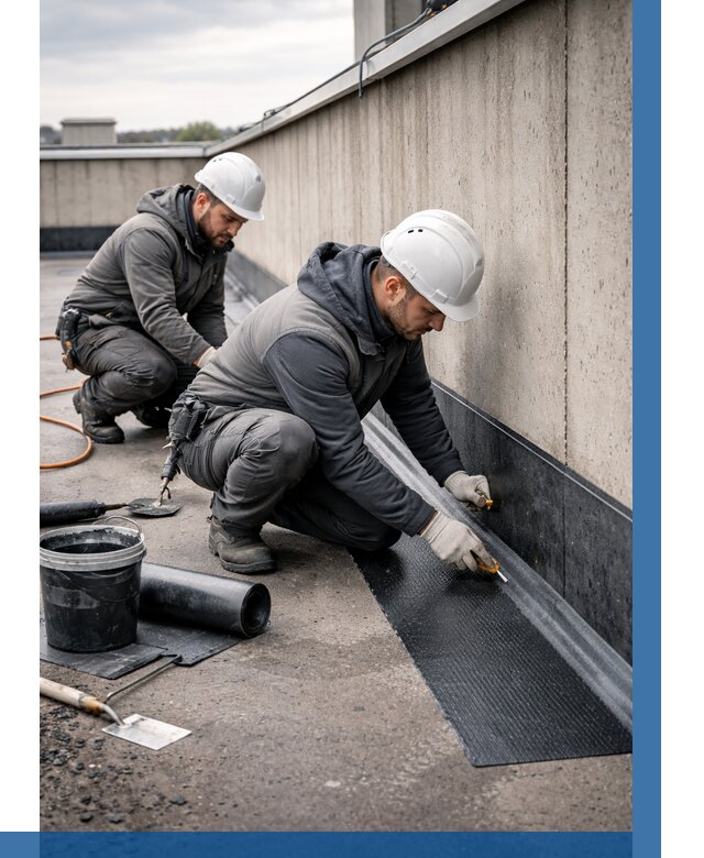 Гидроизоляция примыканий на кровле в Соликамске от 927 р. | ВЫСОТНИК-Слк