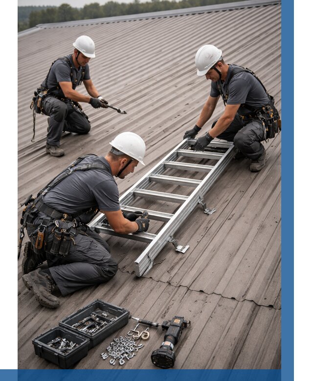 Монтаж кровельной лестницы в Соликамске от 4637 р. | ВЫСОТНИК-Слк