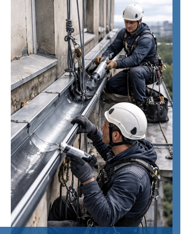 Ремонт водосточных желобов в Соликамске от 6698 р. | ВЫСОТНИК-Слк