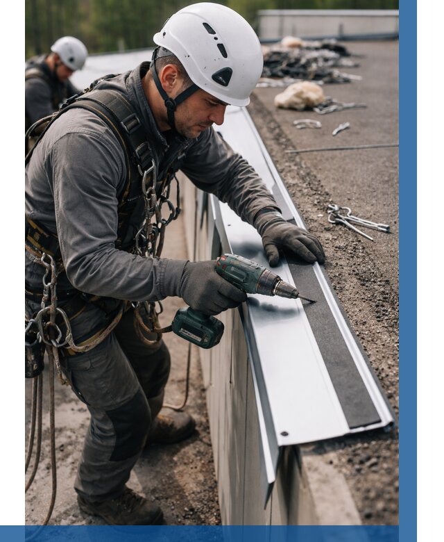 Монтаж капельника на кровле в Соликамске от 309 р. | ВЫСОТНИК-Слк