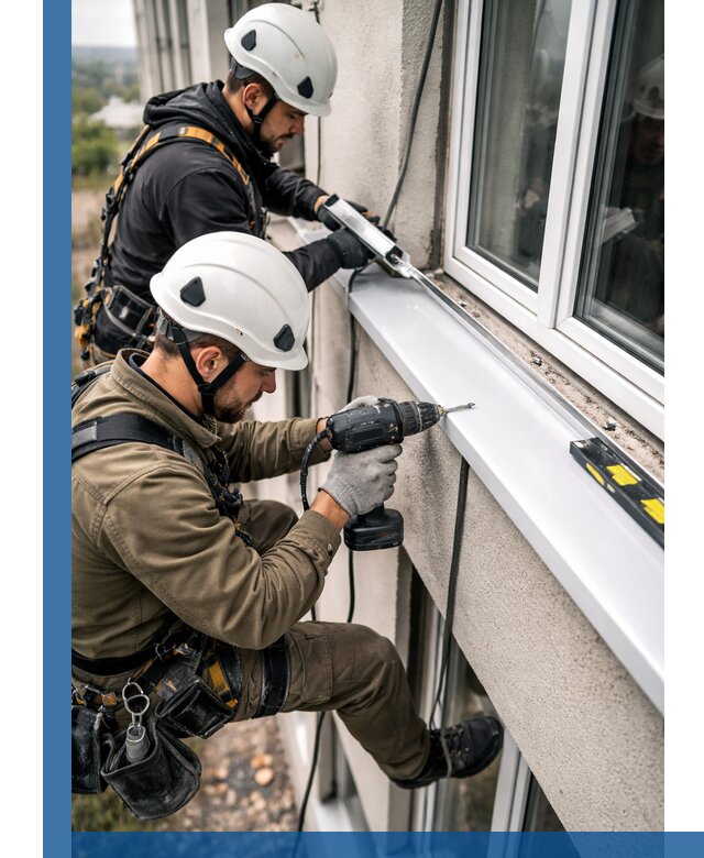 Профессиональный монтаж оконных отливов и отведения воды в Соликамске