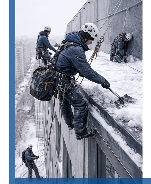 Абонентское обслуживание кровли зимой в Соликамске регулярный уход