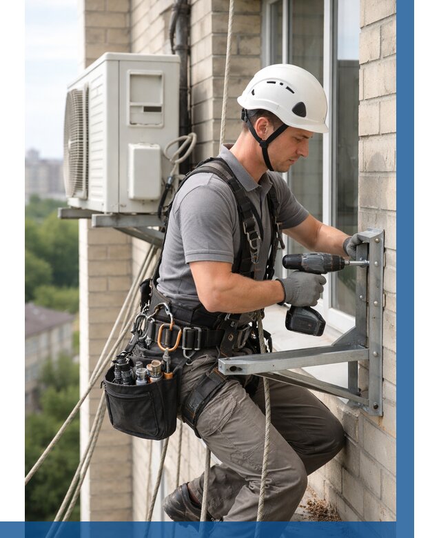 Установка кронштейнов кондиционера в Соликамске от 3607 р. | ВЫСОТНИК-Слк