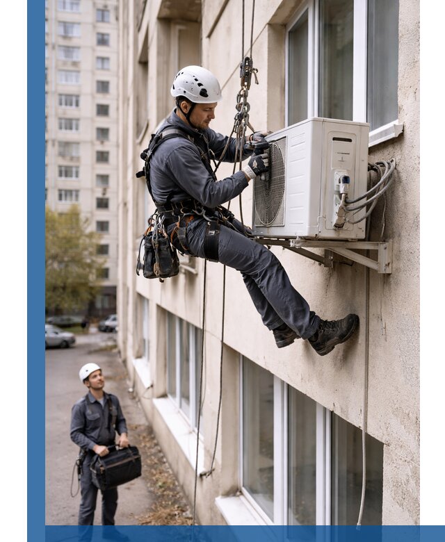 Демонтаж внешнего блока кондиционера в Соликамске профессионально