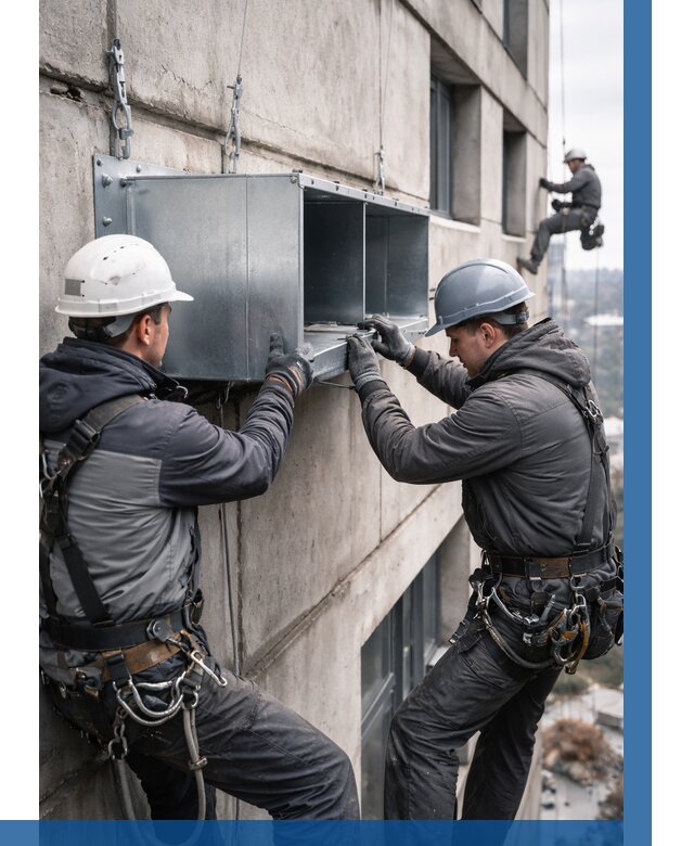 Монтаж вентиляционных коробов в Соликамске от 3092 р. | ВЫСОТНИК-Слк