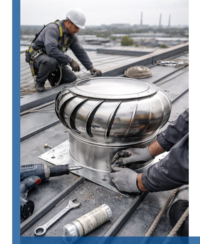 Установка дефлекторов на кровле в Соликамске профессионально