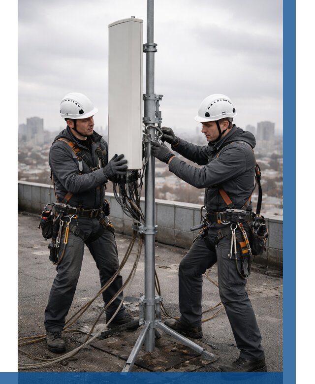 Монтаж антенн связи на крыше в Соликамске от 8759 р. | ВЫСОТНИК-Слк