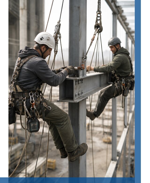Монтаж металлоконструкций на высоте в Соликамске от 3607 р. | ВЫСОТНИК-Слк