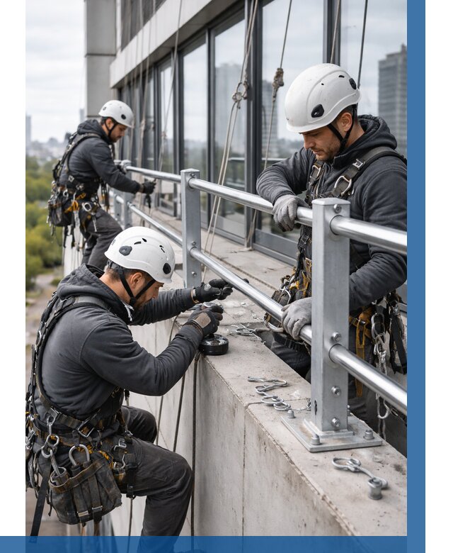 Монтаж ограждений на высоте в Соликамске, от 1237 р. | ВЫСОТНИК-Слк