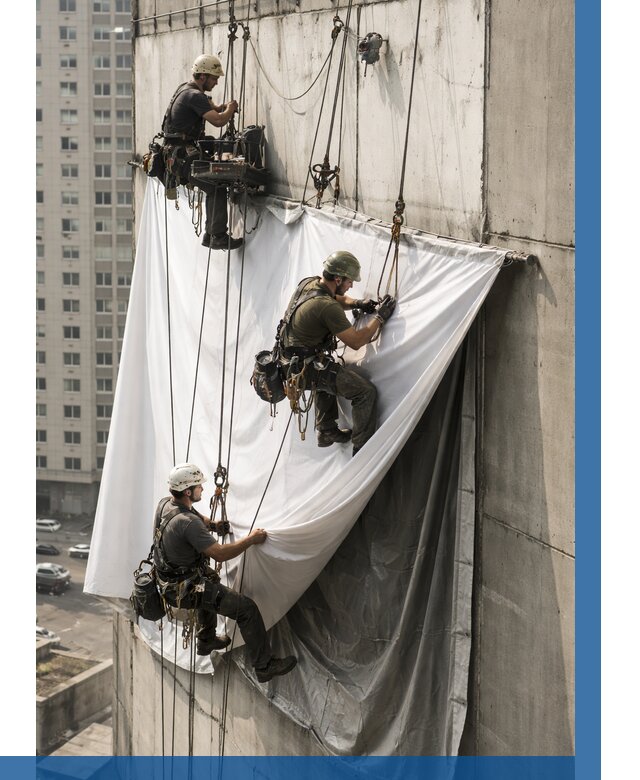 Замена баннерного полотна в Соликамске от 6698 р. | ВЫСОТНИК-Слк—заказать