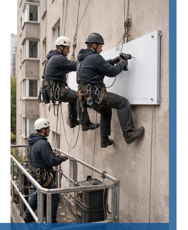 Монтаж табличек и указателей в Соликамске от 3607 р. | ВЫСОТНИК-Слк