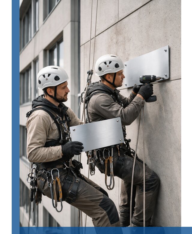 Монтаж табличек и указателей в Соликамске для зданий и сооружений