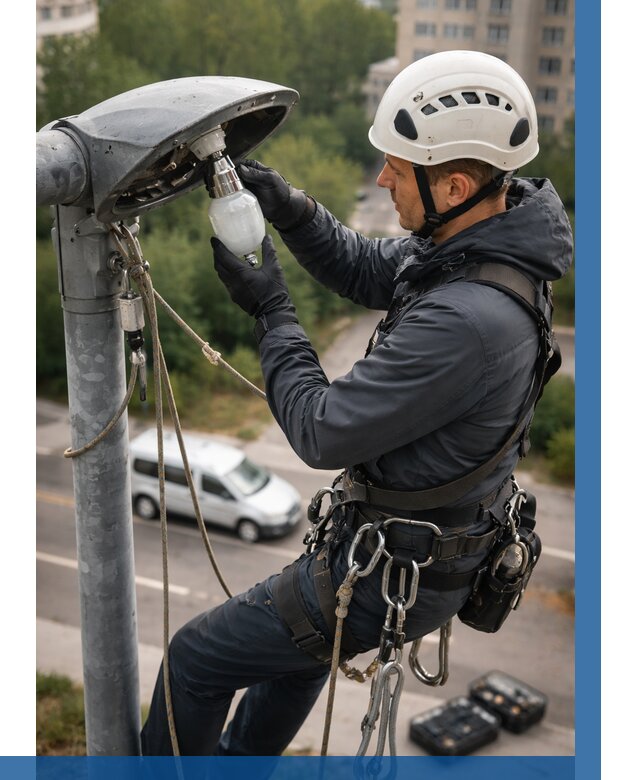 Замена ламп на высоте в Соликамске от 2576 р. | ВЫСОТНИК-Слк