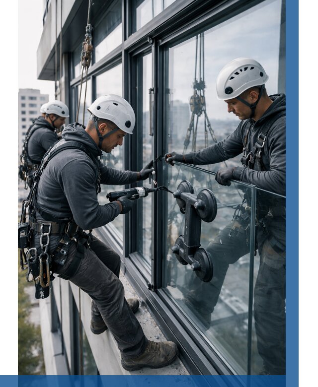 Витражное остекление зданий в Соликамске от 3607 р. | ВЫСОТНИК-Слк