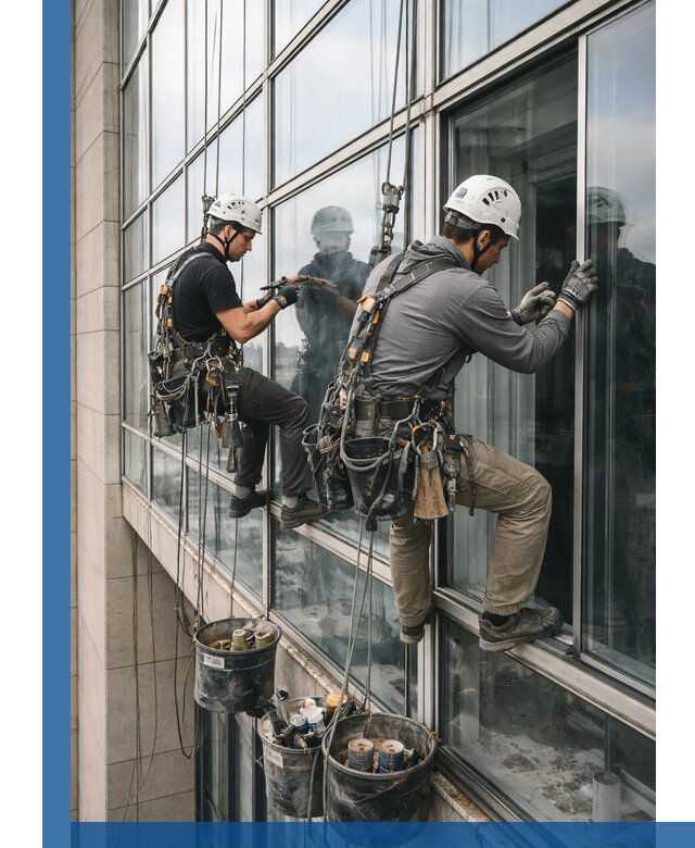 Ремонт витражных конструкций и фасадного остекления в Соликамске